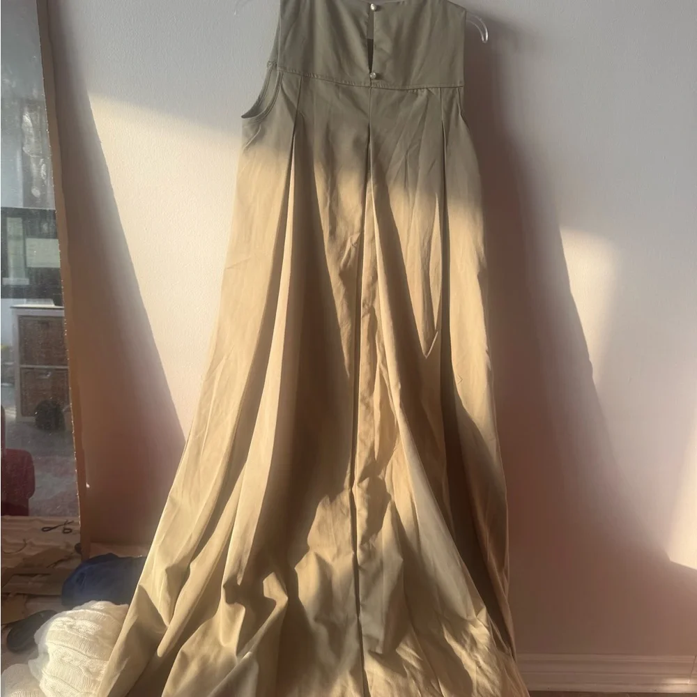 SHEIN Cream Tan Sleeveless Sundress Maxi - Picture 5 of 7